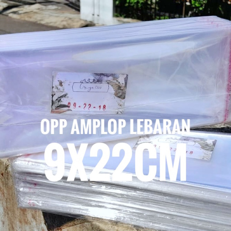 Jual ISI 100PCS OPP PLASTIK AMPLOP LEBARAN UNTUK RESELLER 9x22cm