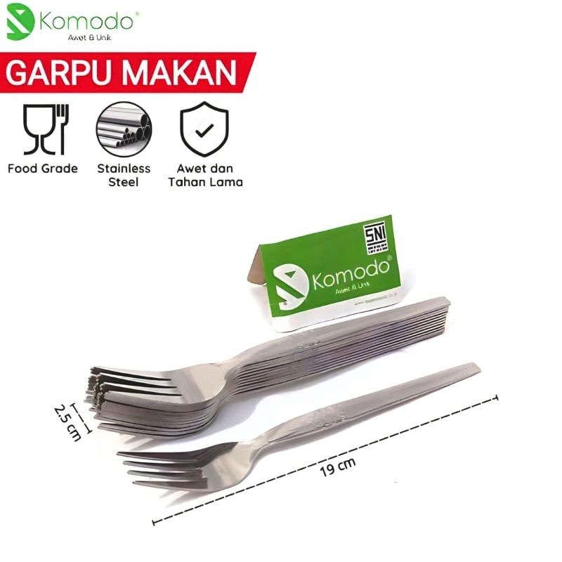 Jual Sendok Makan Tebal Isi 6 Sendok Stainless Steel Sendok Tebal