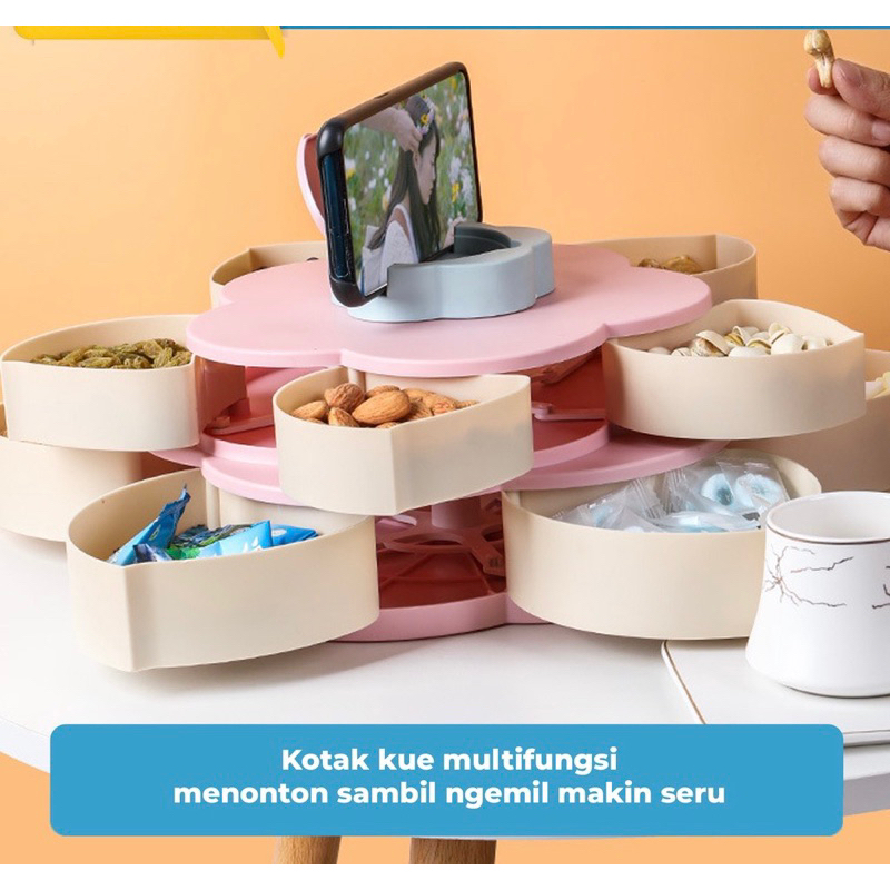 Jual M Toples Putar Bunga Mekar Toples Kue In Rotating Putar