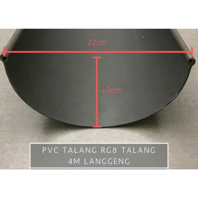 Jual Talang Air PVC Langgeng HR 8 4m 4meter 4mtr Setengah Lingkar