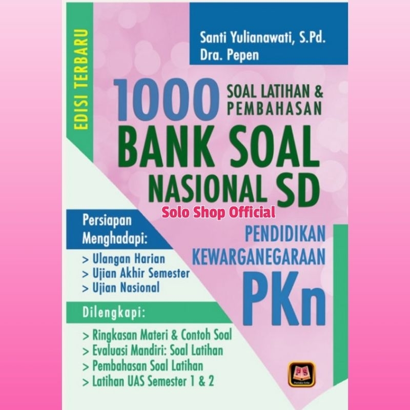 Jual Buku Bank Soal Nasional Sd Pkn Soal Latihan Dan Pembahasan Santi