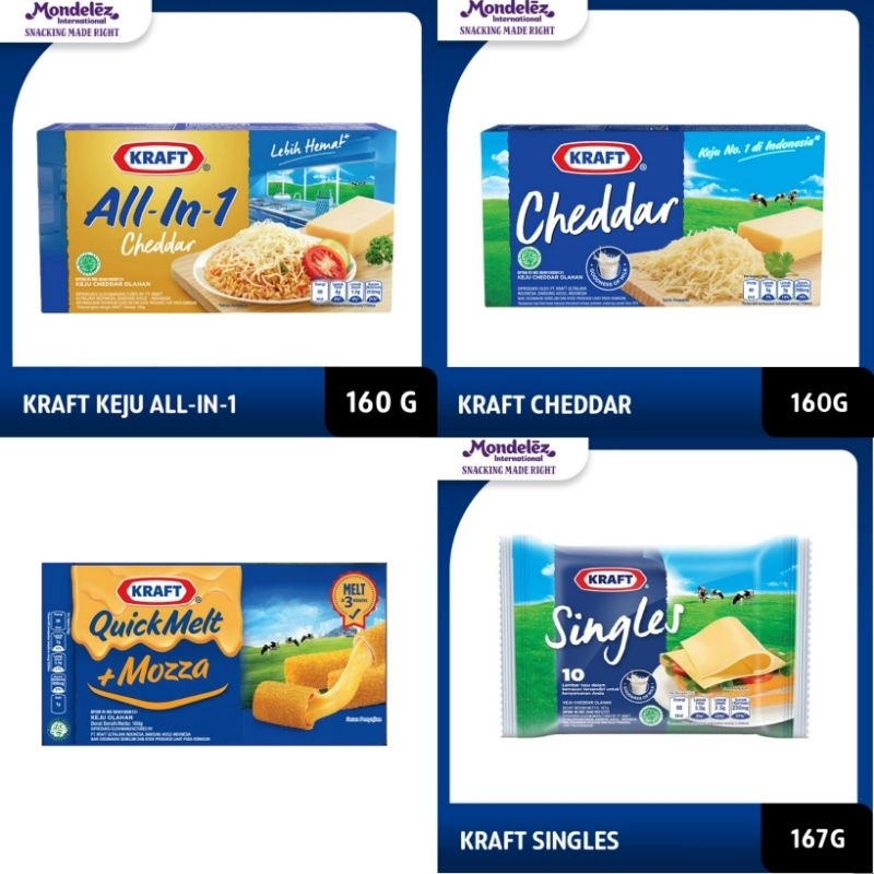 Jual Kraft Keju Cheddar All In Quick Melt Singles All Varian