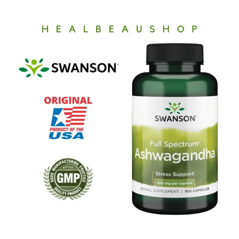 Jual Swanson Full Spectrum Ashwagandha 450 Mg Isi 100 Caps Original USA