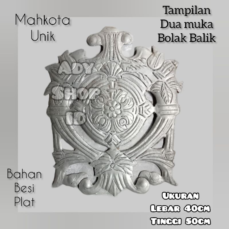 Jual Ornamen Motif Mahkota Klasik Unik Dua Muka Ukuran X Cm Bahan