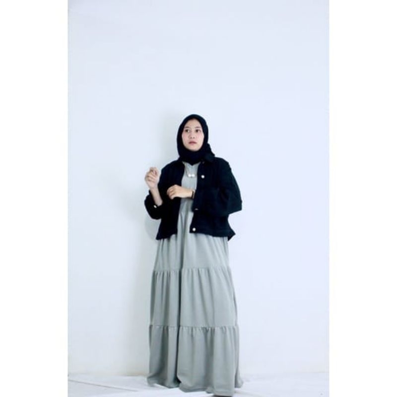 Jual Inner Dress Inner Dress Busui Maxi Rampel Tanpa Lengan Premium