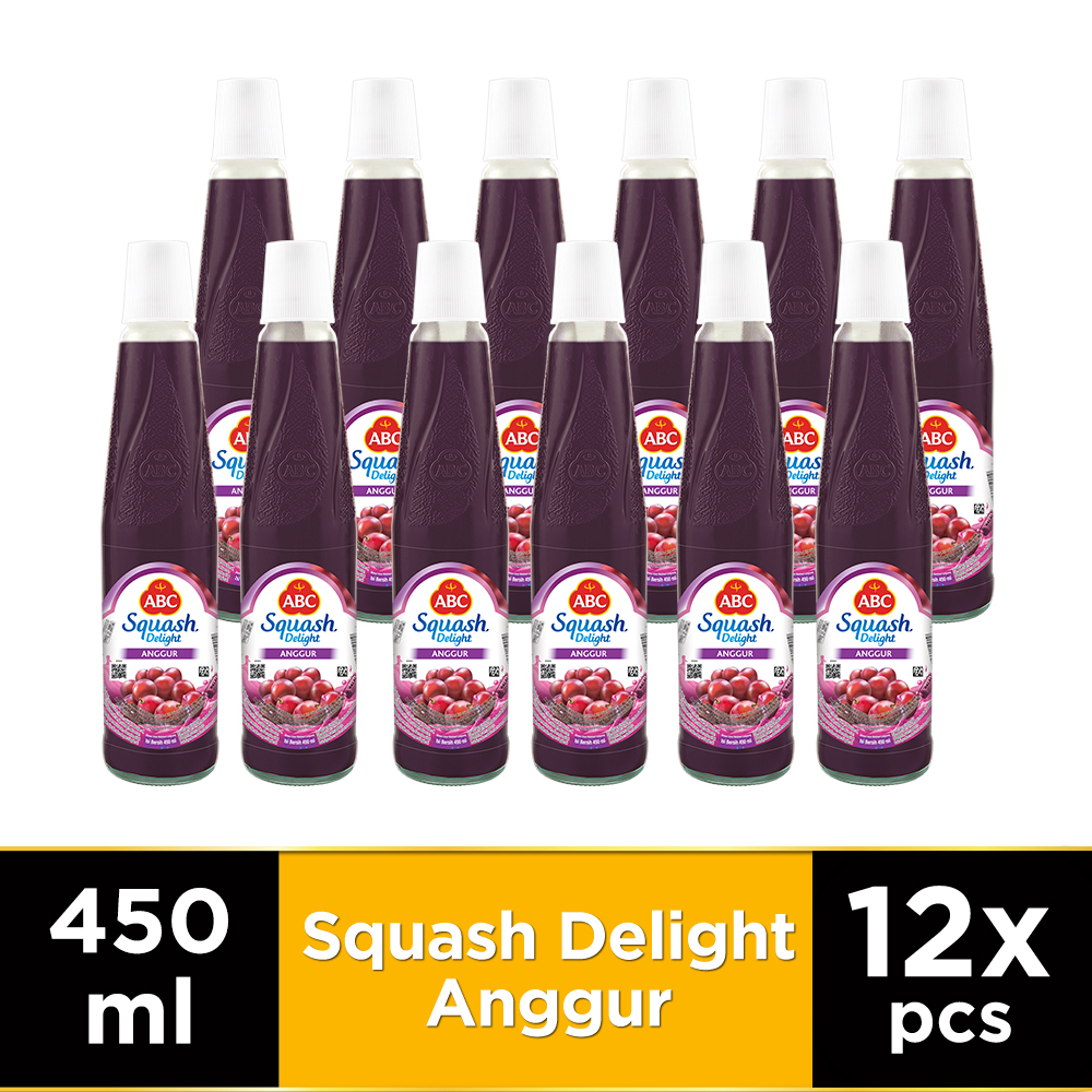 Jual ABC Sirup Squash Delight Anggur 450 Ml Multi Pack 12 Pcs