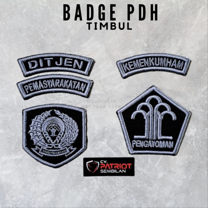 Jual BADGE BORDIR PDH KEMENKUMHAM TERBARU Shopee Indonesia