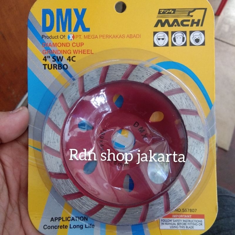 Jual Diamond Cup Grinding Wheel 4 Inch DMX Turbo Mata Gerinda Poles