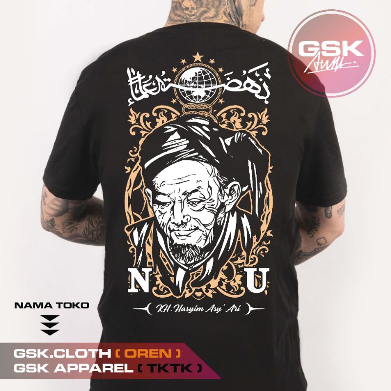 Jual KAOS NU KH HASYIM ASY ARI NAHDHOTUL ULAMA SANTRI NGOPI PRIA