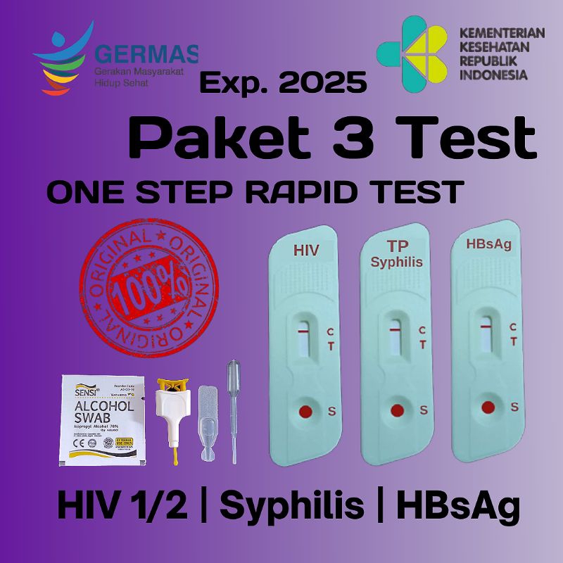 Jual Paket HIV Syphilis HBsAg Test 1 Paket Dapat 3 Tes Pemeriksaan