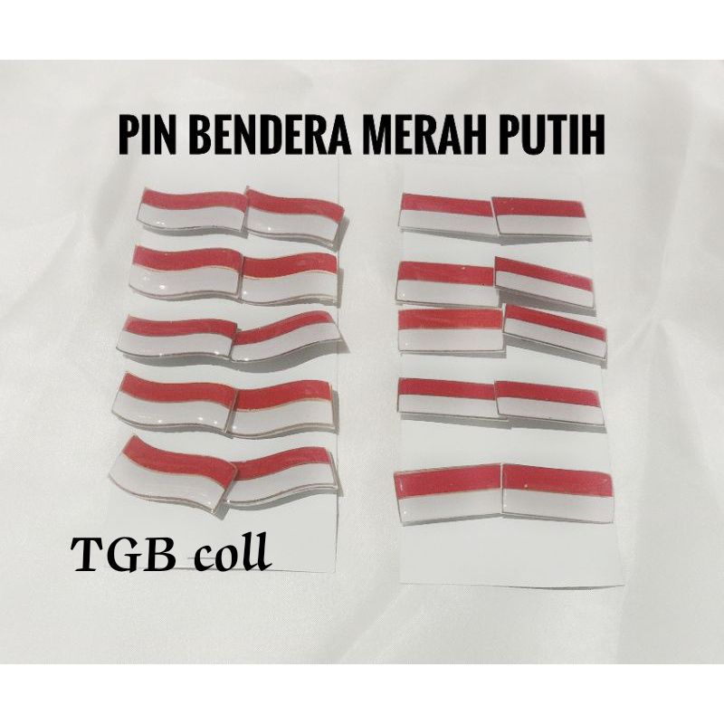 Jual Pin Bendera MERAH PUTIH Bros Bendera Merah Putih Fiber Shopee