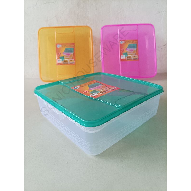 Jual Tempat Kue Lapis Food Box Wadah Toples Tempat Penyimpanan Segi