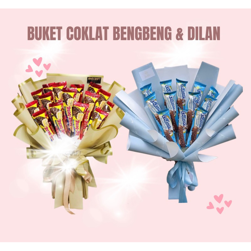 Jual BUKET COKLAT DILAN COKLAT BENGBENG BACA DESKRIPSI BUKET SNACK