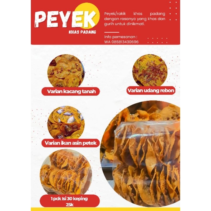 Jual Peyek Kacang Peyek Padang Rakik Khas Minang Gurih Dan Kriuk