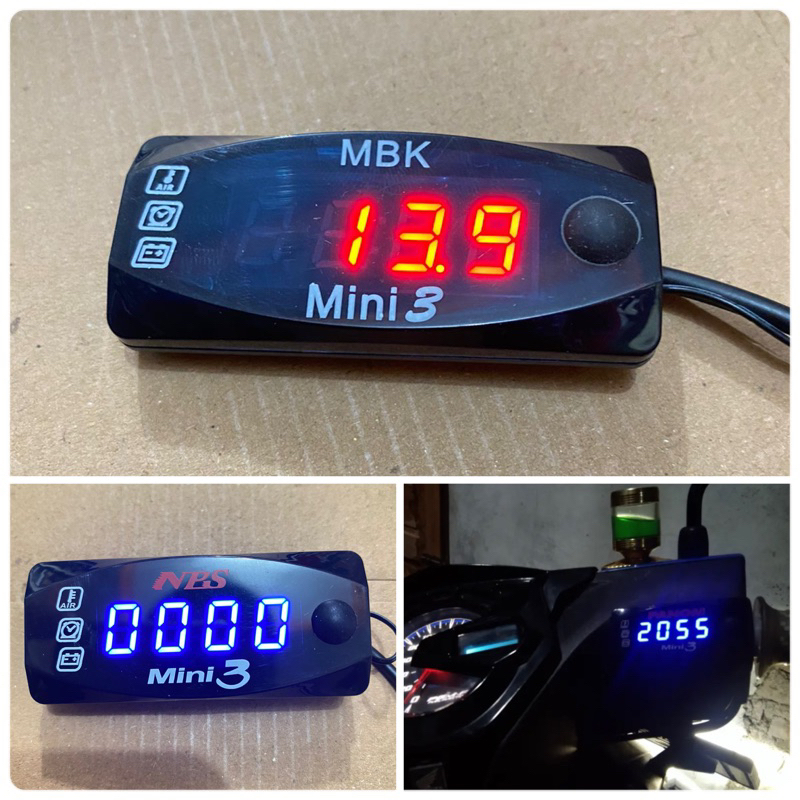 Jual Voltmeter Aki Led Volt Meter 3in1 Waterproof Universal Shopee