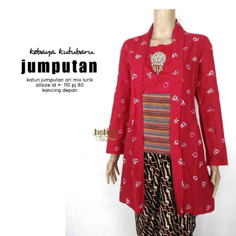 Jual Atasan Blus Batik Wanita Modern Kekinian Lengan Panjang Kutubaru