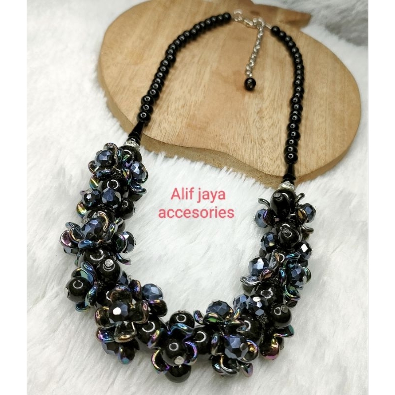 Jual CRYSTAL BEADS NECKLACE KALUNG DAILY HIJAB KALUNG KRISTAL