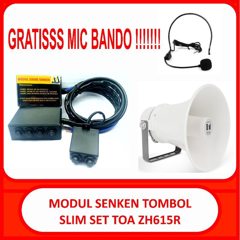 Jual Modul Klakson Senken Model Slim Aux Mic Watt Set Speaker Toa