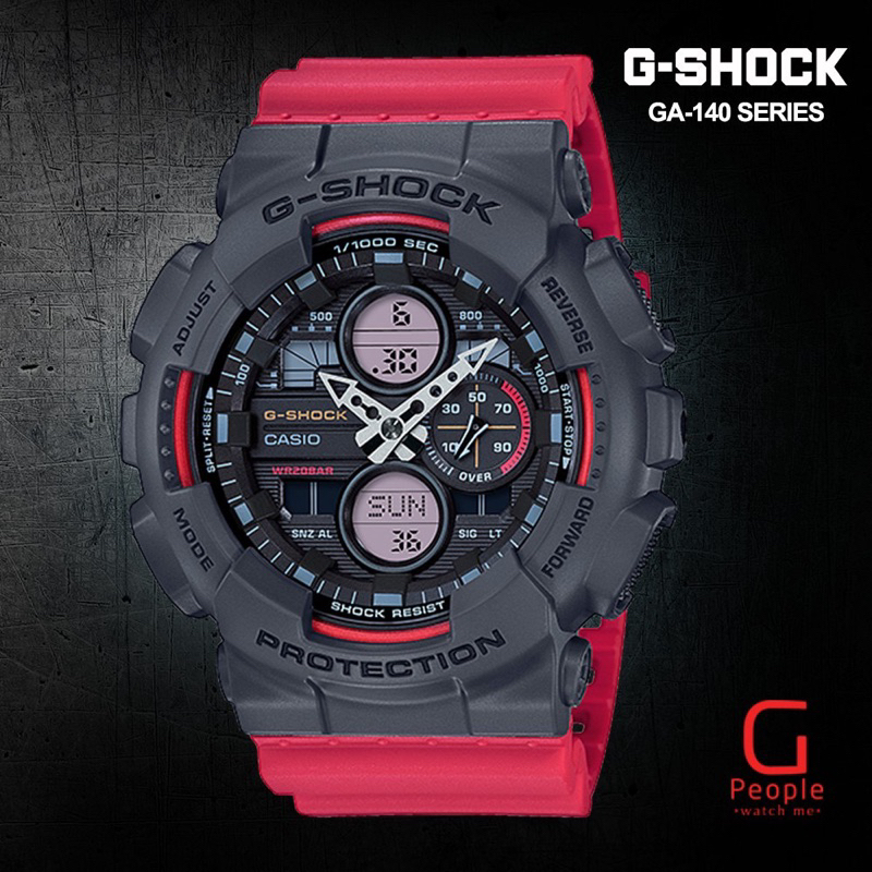 Jual READY JAM TANGAN PRIA Casio GSHOCK GA 140 DUALTIME ANALOG DIGITAL