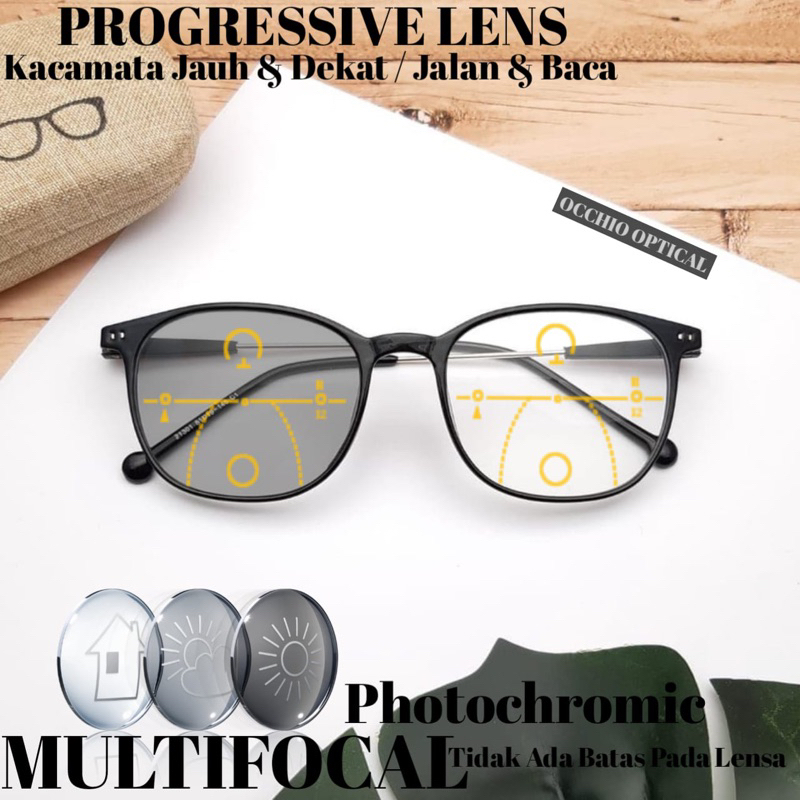 Jual Kacamata Progresif Photochromic Pria Wanita Kacamata Baca Plus