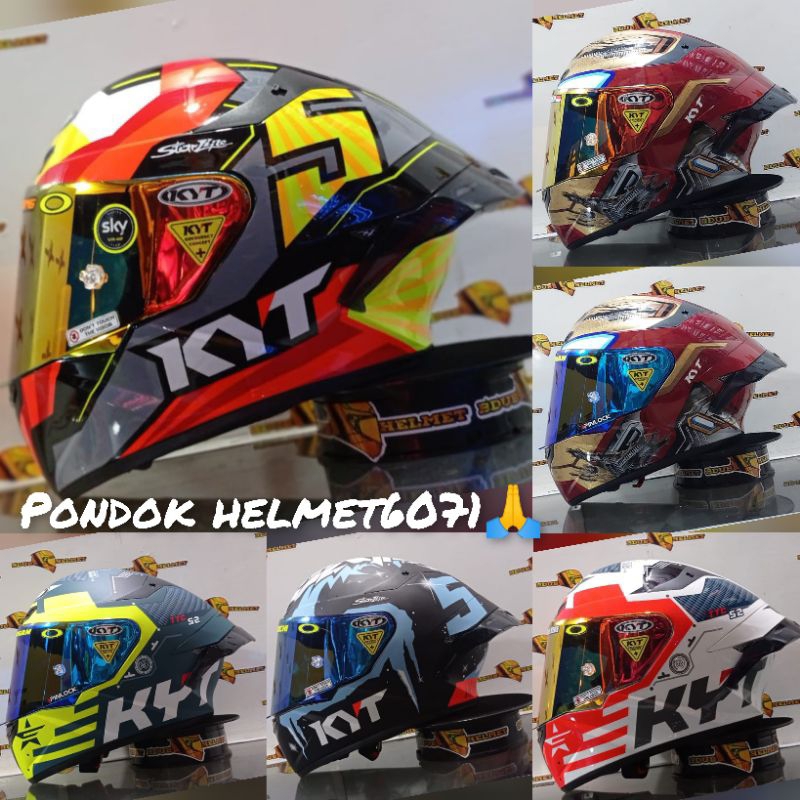 Jual Helm Full Face Kyt TT Course JAUME MASIA Original Helm Paaket