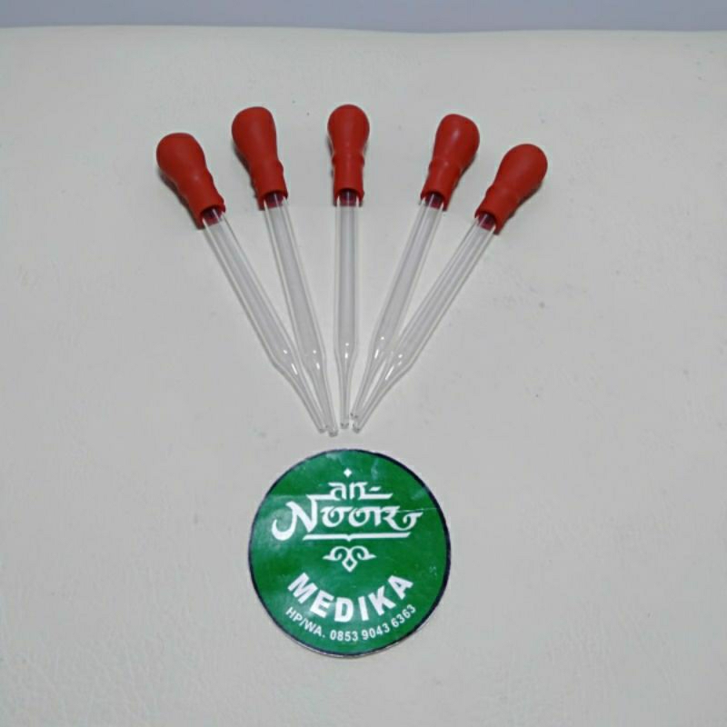 Jual Pipet Tetes Kaca Dot Merah Pipet Tetes Kaca Pendek Pipet Tetes