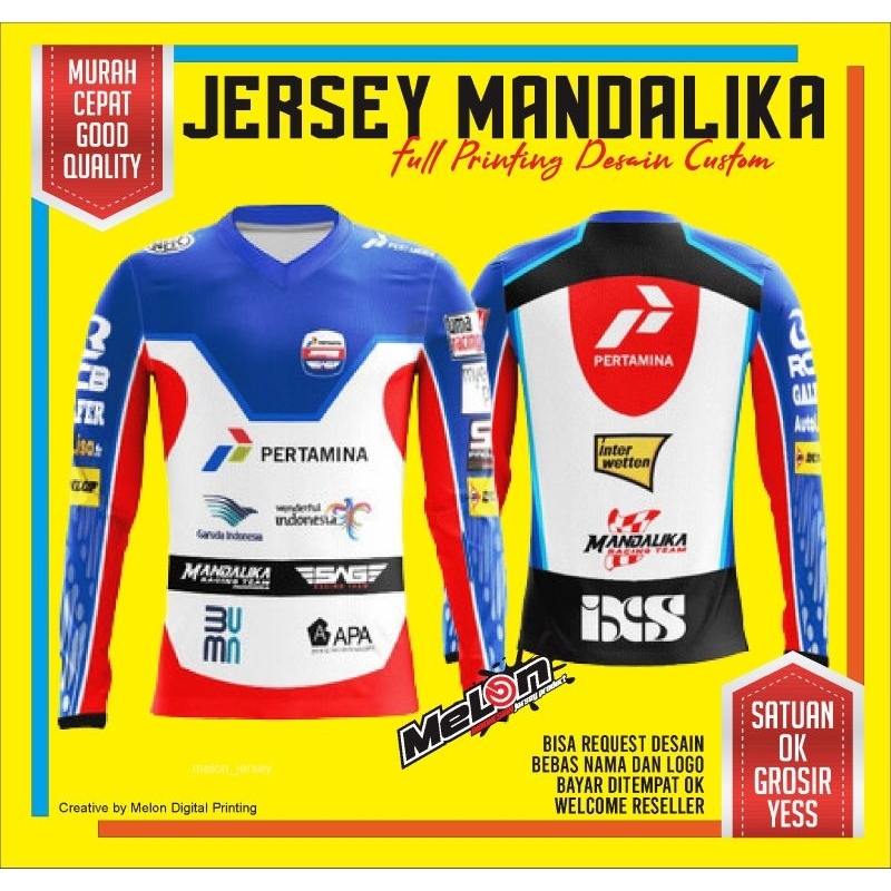 Jual JERSEY MANDALIKA RACING TEAM FULL PRINTING Shopee Indonesia