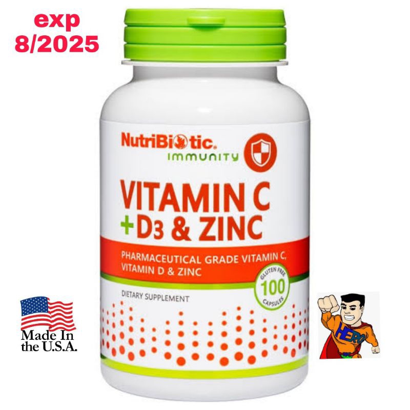 Jual Nutribiotic Immunity Vitamin C D3 Zinc 100 Capsules Shopee