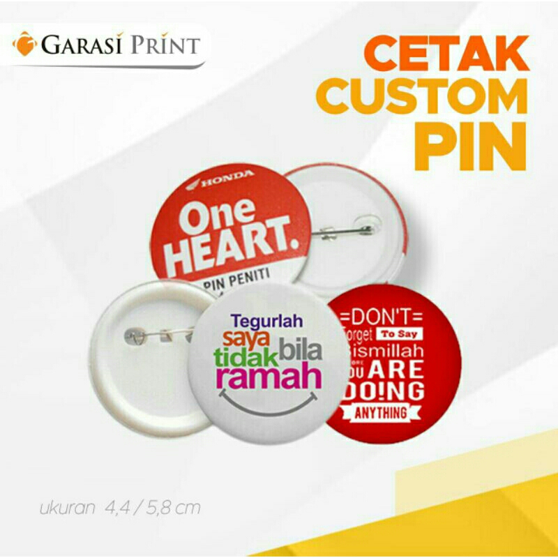 Jual Cetak Print Pin Peniti Bros Souvenir Custom Murah Shopee