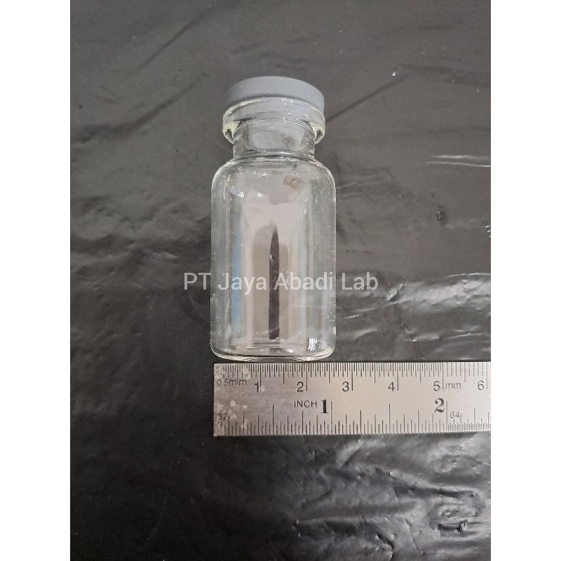 Jual Botol Kaca Bening Transparan Vial Amber Ml Ml Tutup Karet