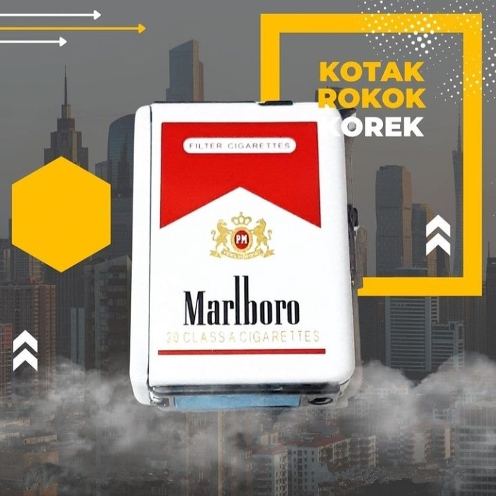 Jual Kotak Tempat Rokok Plus Korek Gas Unik Mb Korek Api Unik Mancis