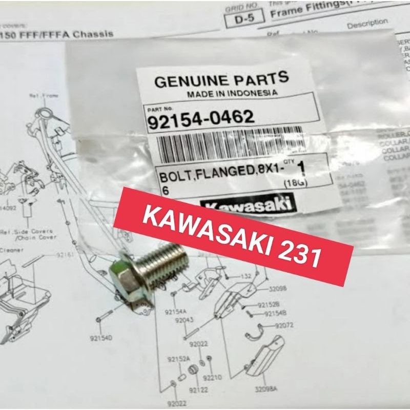 Jual Baut Engine Mounting Klx Bolt Flanged Small X Genuine Parts