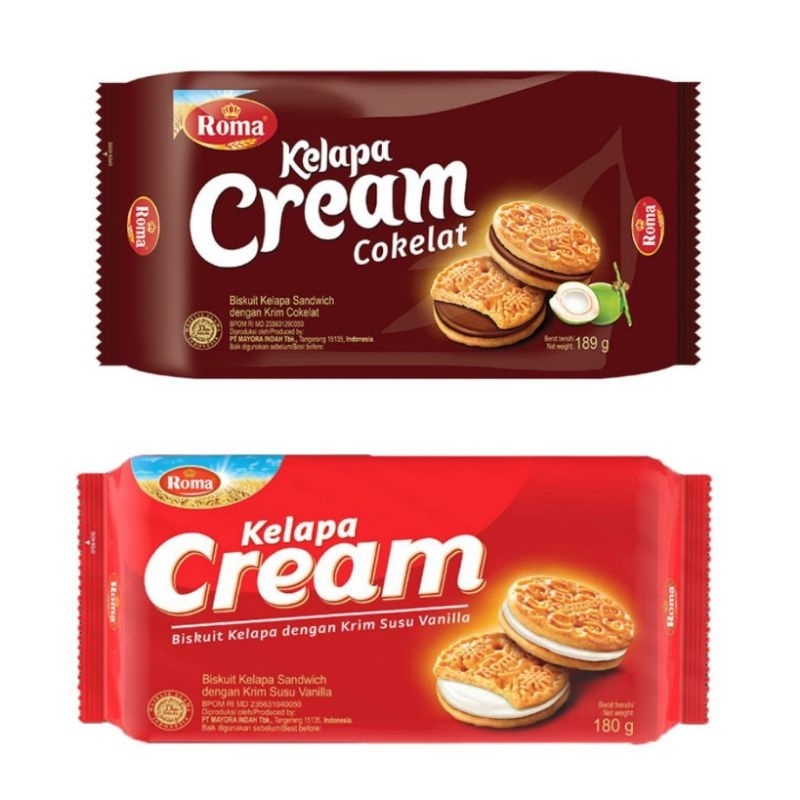 Jual Roma Biscuit Biskuit Kelapa Cream Cokelat Biskuit Kelapa Sandwich