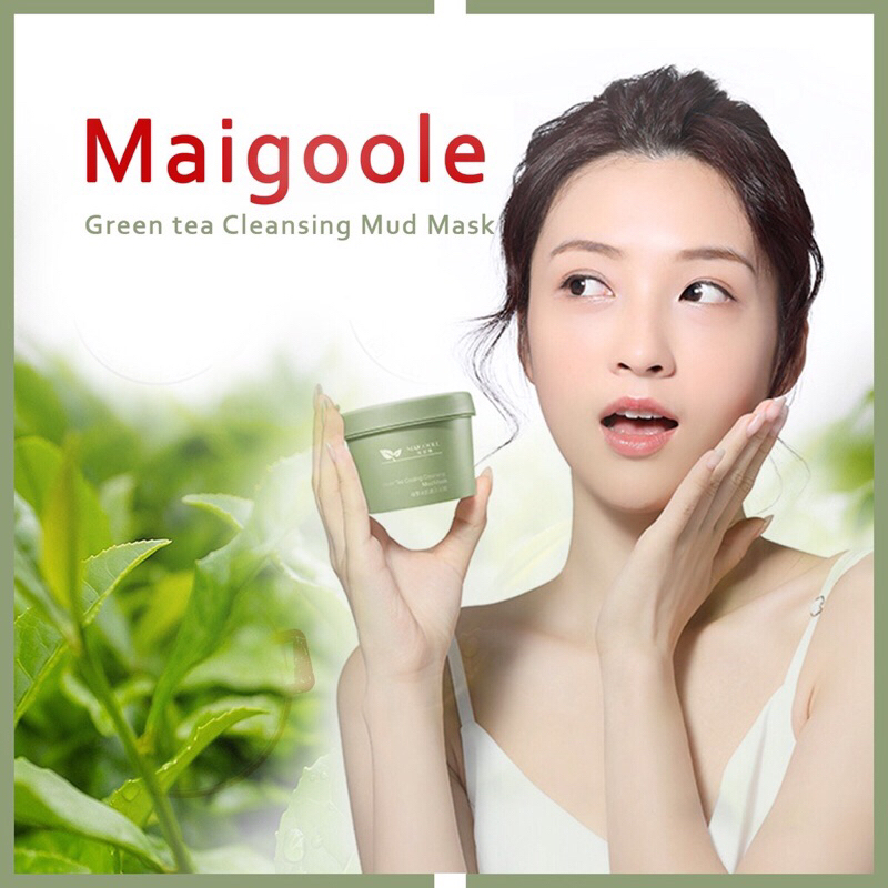 Jual Maigoole Green Tea Clay Mask Masker Wajah Green Tea Pore Clean