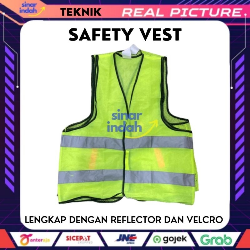 Jual Rompi Jaring Safety Vest Scoth Rompi Proyek Rompi Safety Premium