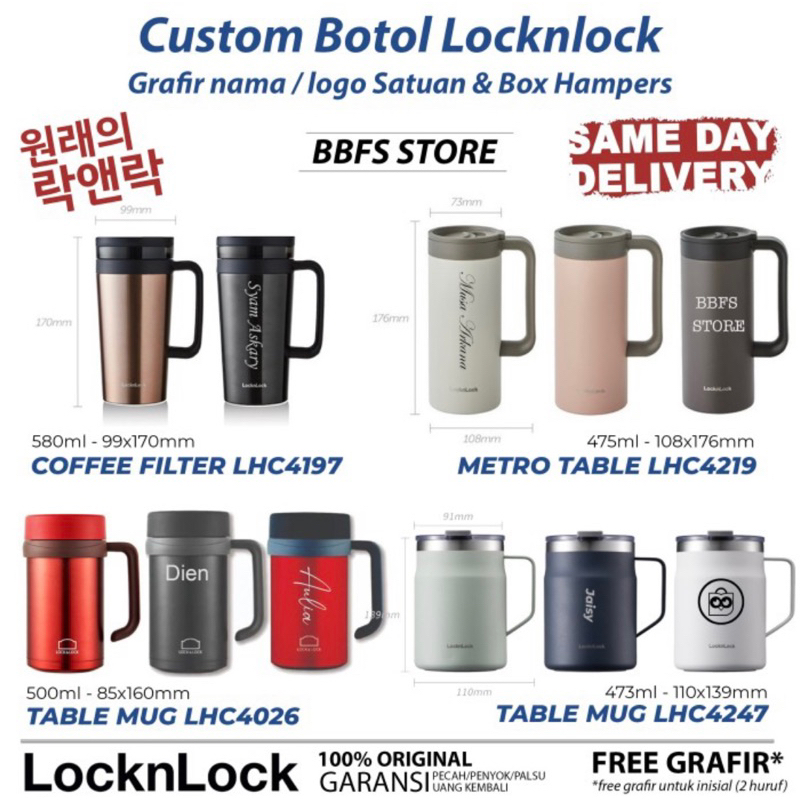 Jual Lock N Lock Exclusive Table Mug Ml Lhc Mug Termos