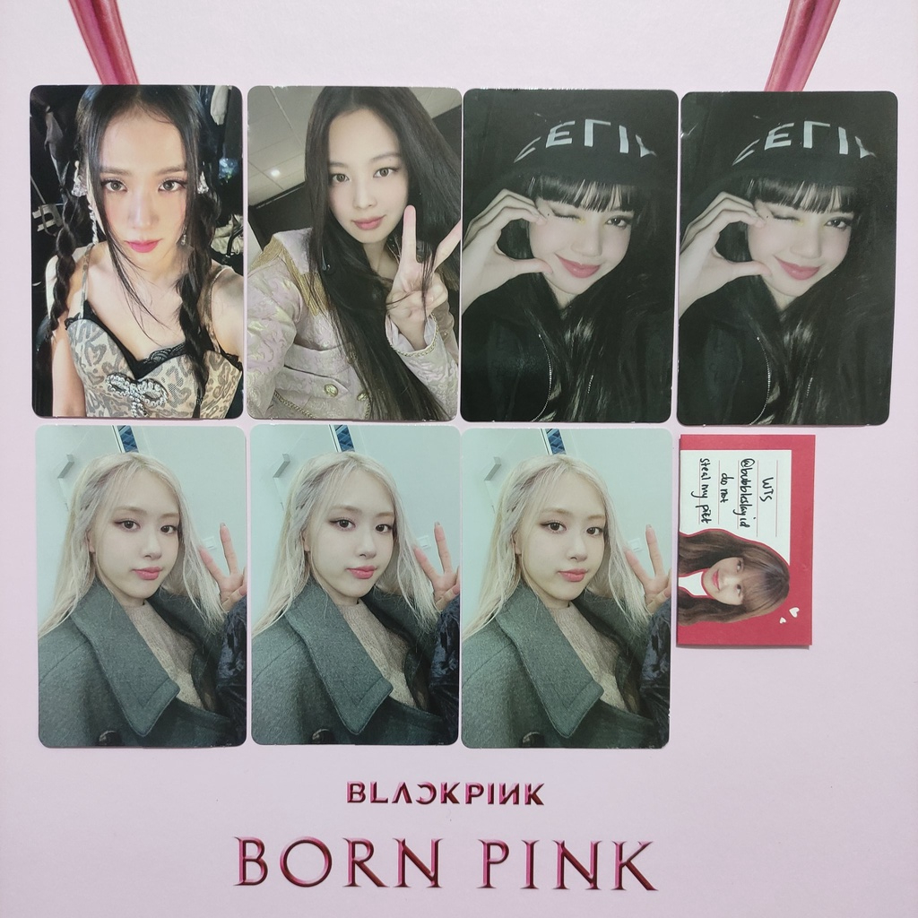 Jual BLACKPINK BORN PINK VINYL PHOTOCARD Rose Lisa PC Shopee Indonesia