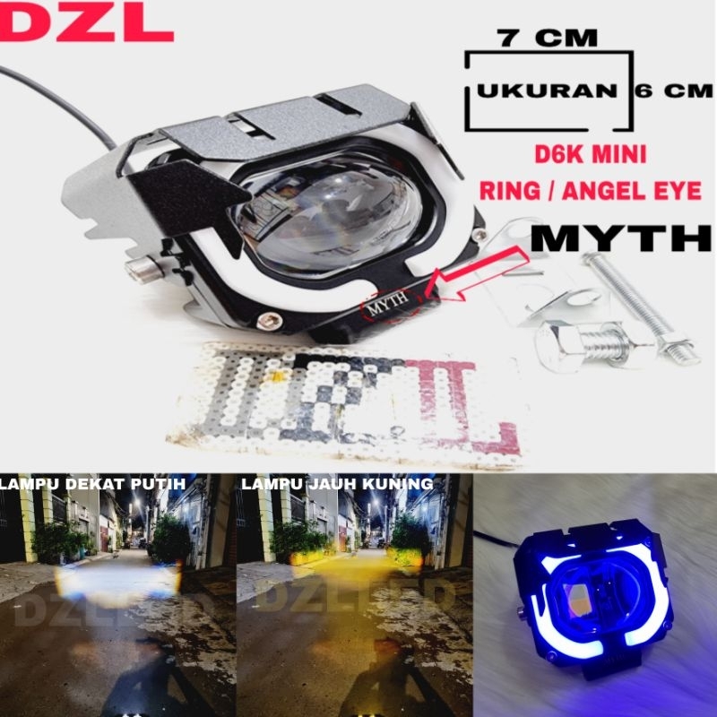 Jual MYTH Lampu Tembak Led D6k Sql 1 Mata Mini Kotak Laser Gun D2 Ae