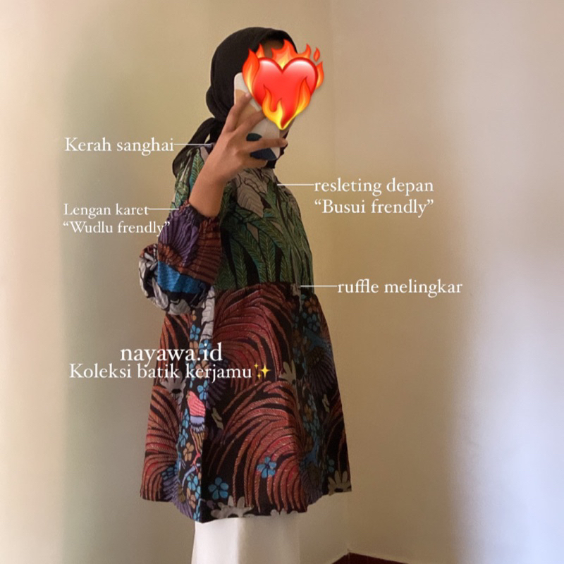 Jual Batik Nayawa Zivva Blouse Batik Modern Batik Mewah Batik