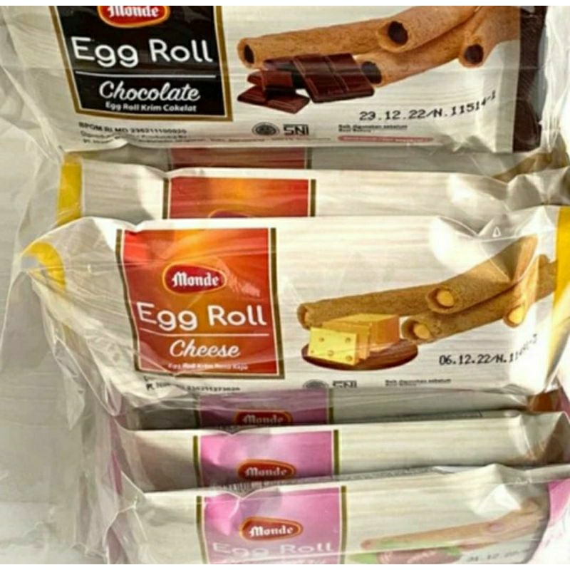 Jual FREE BUBBLE WRAP ECER MONDE EGG ROLL 35gr Chocolate Strawberry