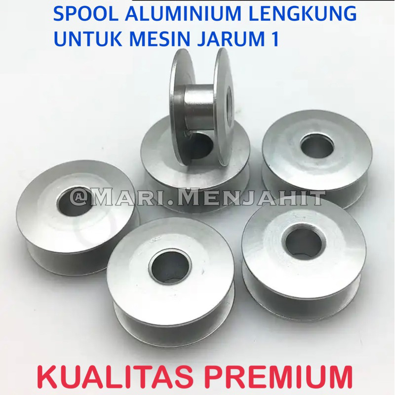 Jual Spool Spull Bobbin Aluminium Lengkung Lengkuk Mesin Jahit