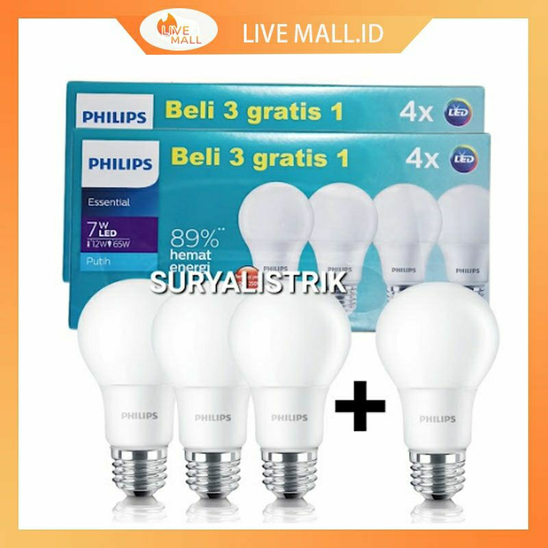 Jual PAKET ISI 4 LAMPU PHILIPS LED 5W 7W 9W 11W BUNDLING MULTIPACK