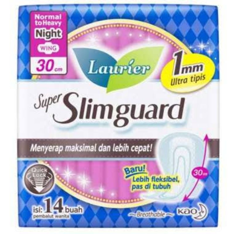 Jual Pembalut Laurier Super Slim Guard Night 30 Cm Laurier Slim Guard