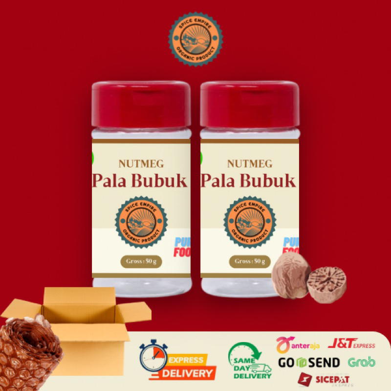 Jual Bumbu Rempah Organik Bisa Mpasi Pala Bubuk Nutmeg Powder