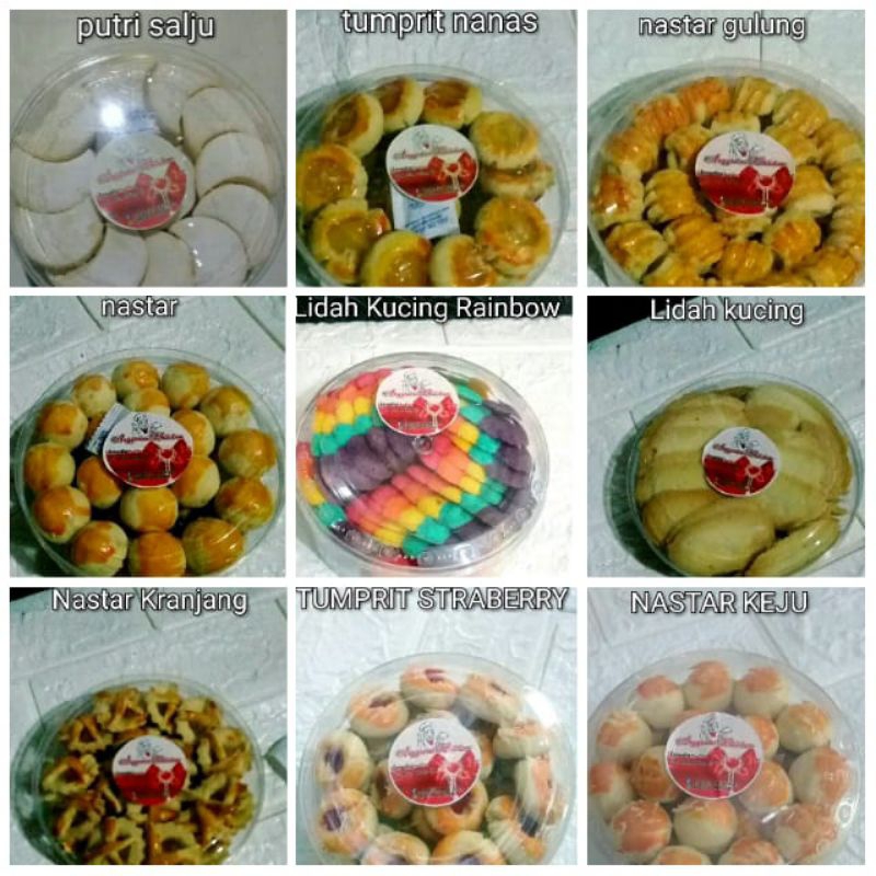 Jual Kue Kering Nastar Putri Salju Thumbprint Strawberry Nanas Gulung