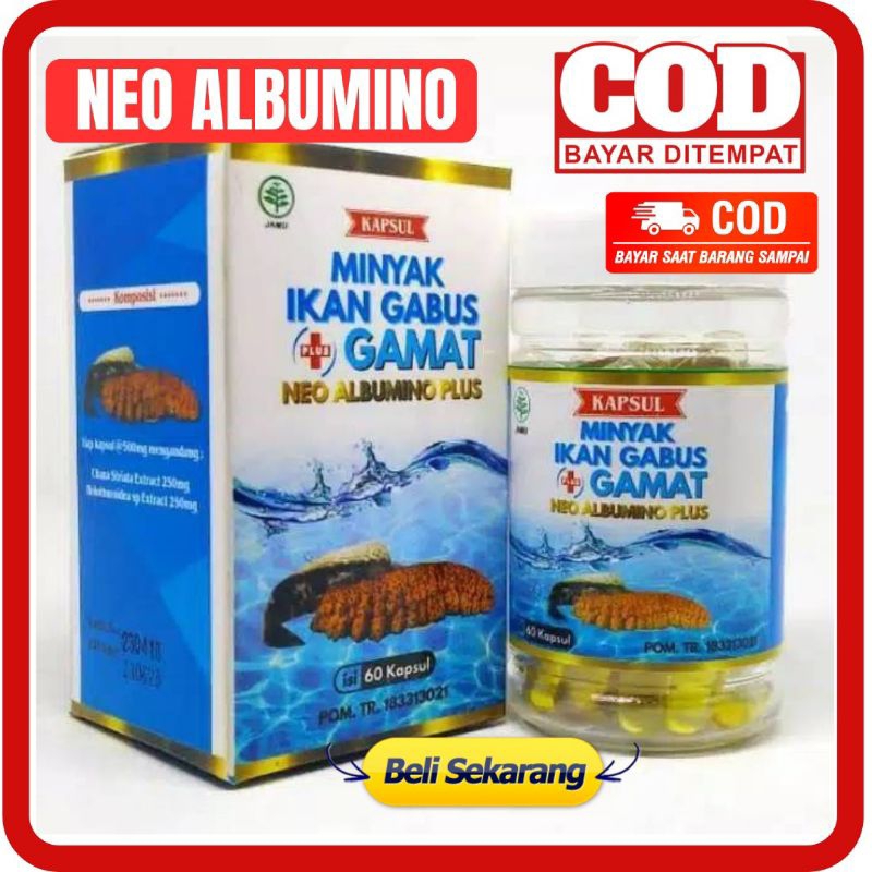 Jual Kapsul IKAN KUTUK NEO ALBUMINO Isi 60 Plus Gamat Minyak Gabus