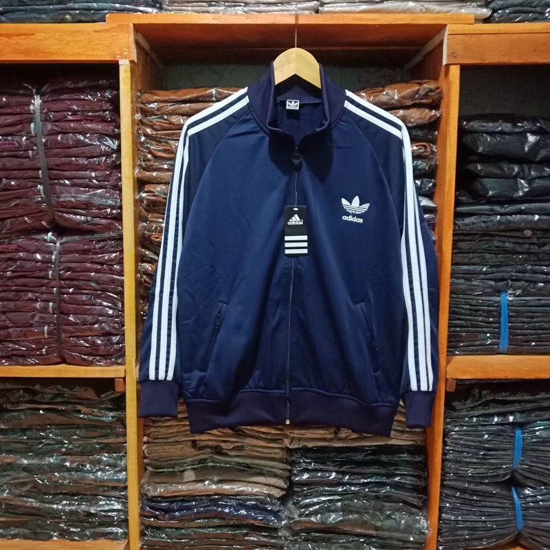 Jual JAKET TRACKTOP ADIDAS JAKET SPORT ADIDAS STRIPE TREFOIL MOTIF