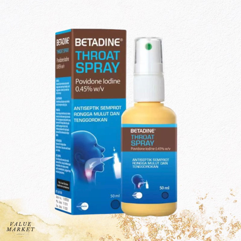 Jual Betadine Sore Throat Spray 50ml Antiseptik Semprot Tenggorokan