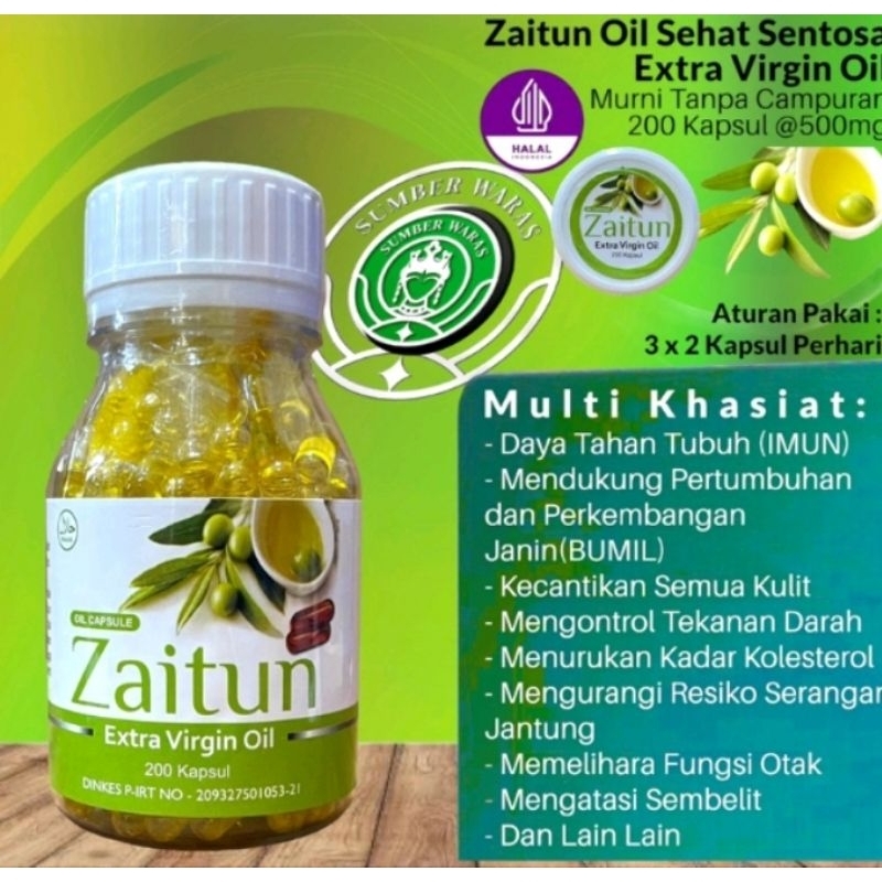 Jual Kapsul Minyak Zaitun Virgin Extra 200 500mg Shopee Indonesia