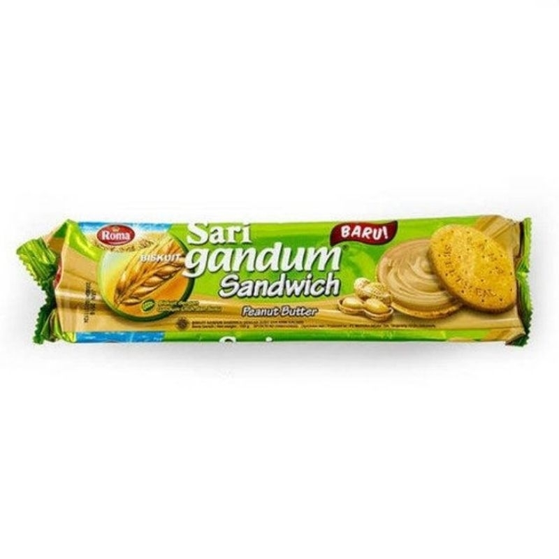 Jual Roma Sari Gandum Sandwich Biskuit Peanut Butter 108 G Shopee